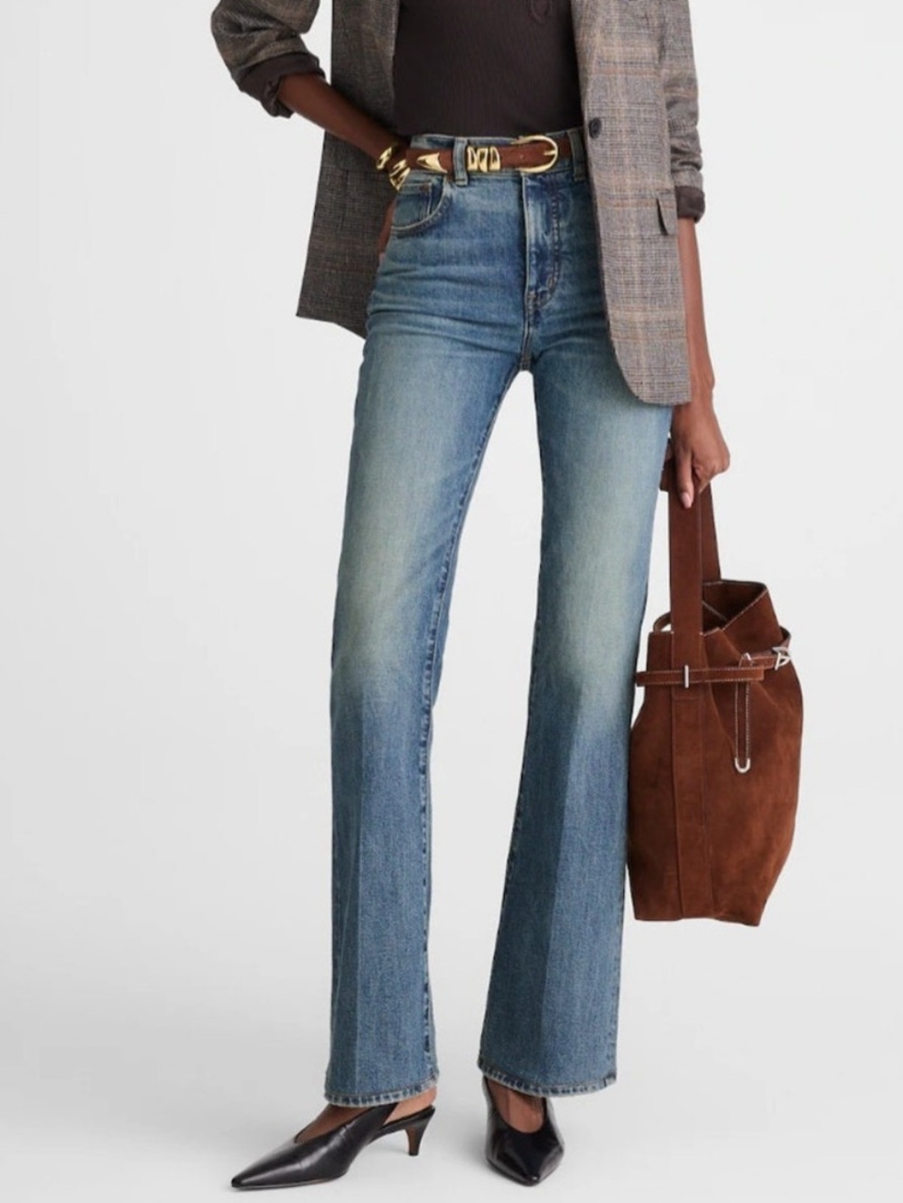 Madewell Vintage Flare Jeans Bouvier Wash High Rise Medium Wash LIKE NEW Size 26